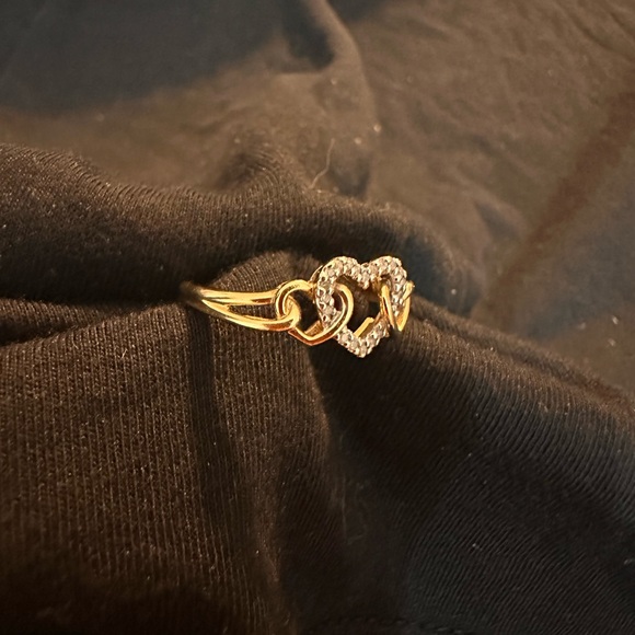 Zales Two-Tone Gold Heart Ring - Picture 2 of 5